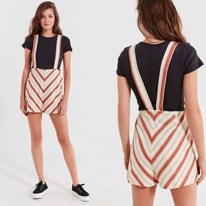 Urban Outfitters Striped Short Overall